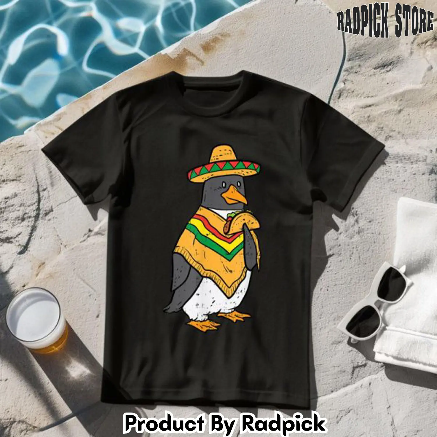 Mexican penguin sombrero tacos cinco de mayo tshirt rp2643779